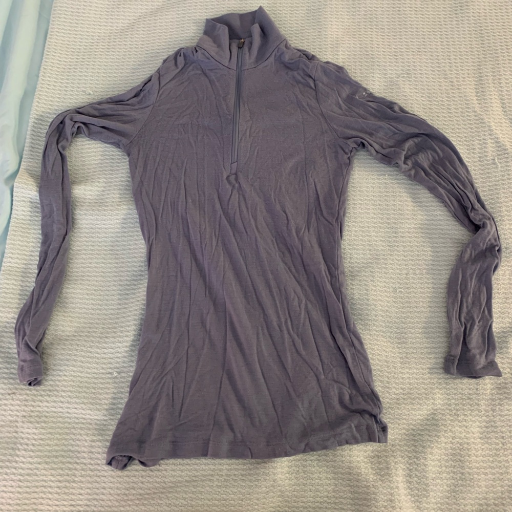 Steel Blue Icebreaker long sleeve athletic sweater, merino wool